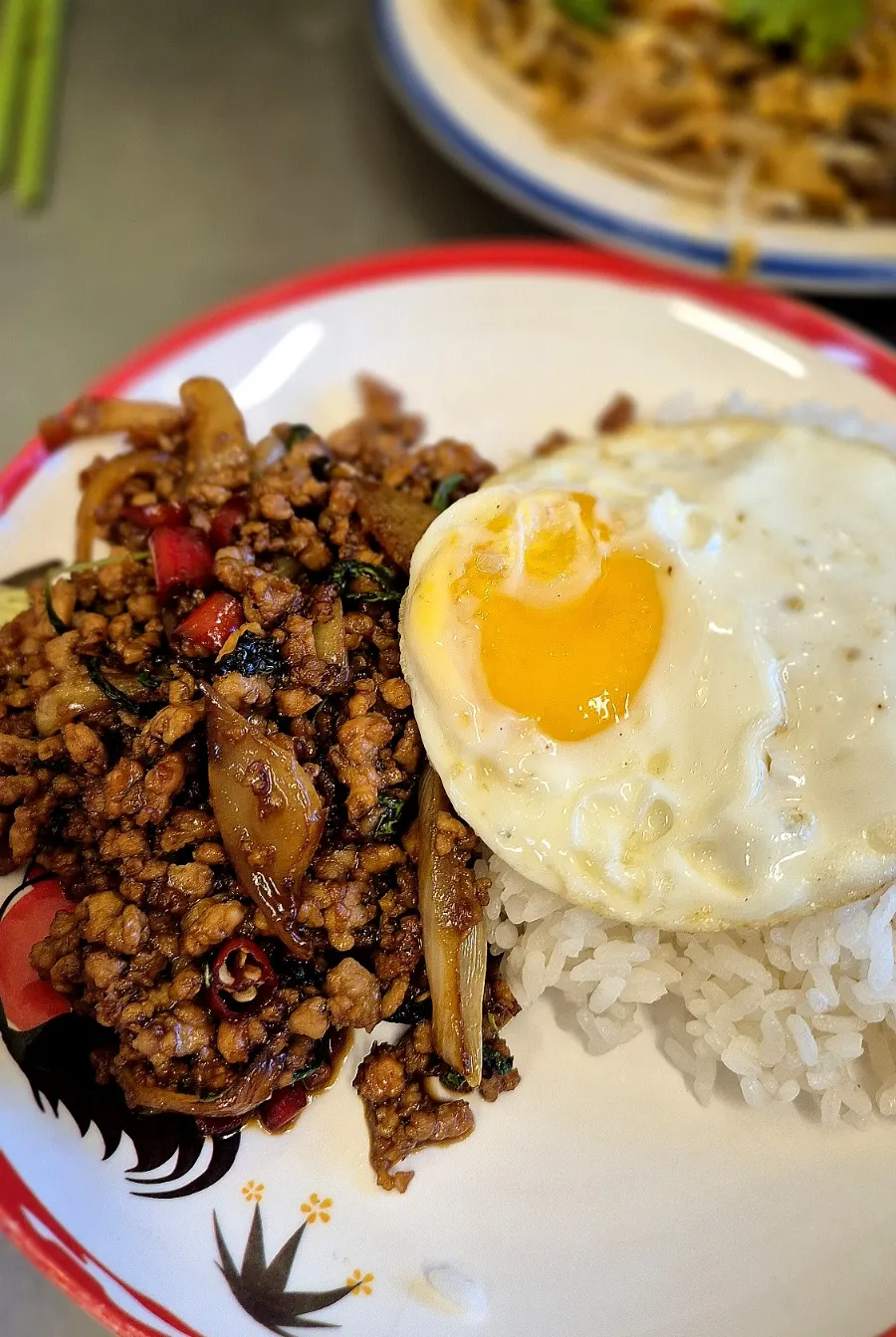 Spicy stir-fried pork served with rice