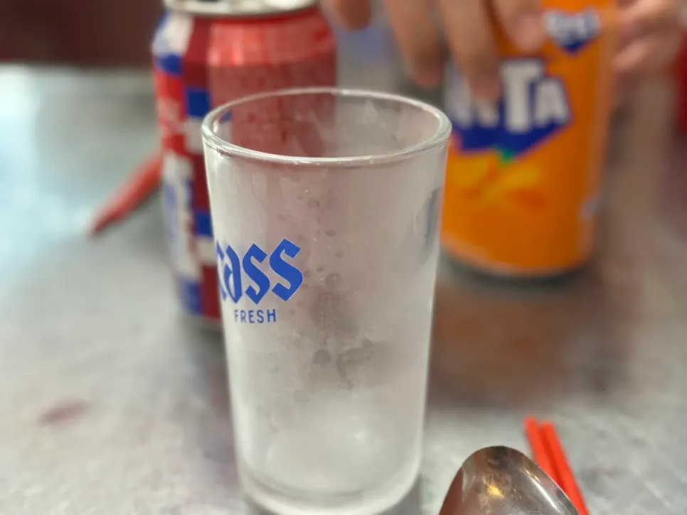 Canned drink served with a chilled special cup
