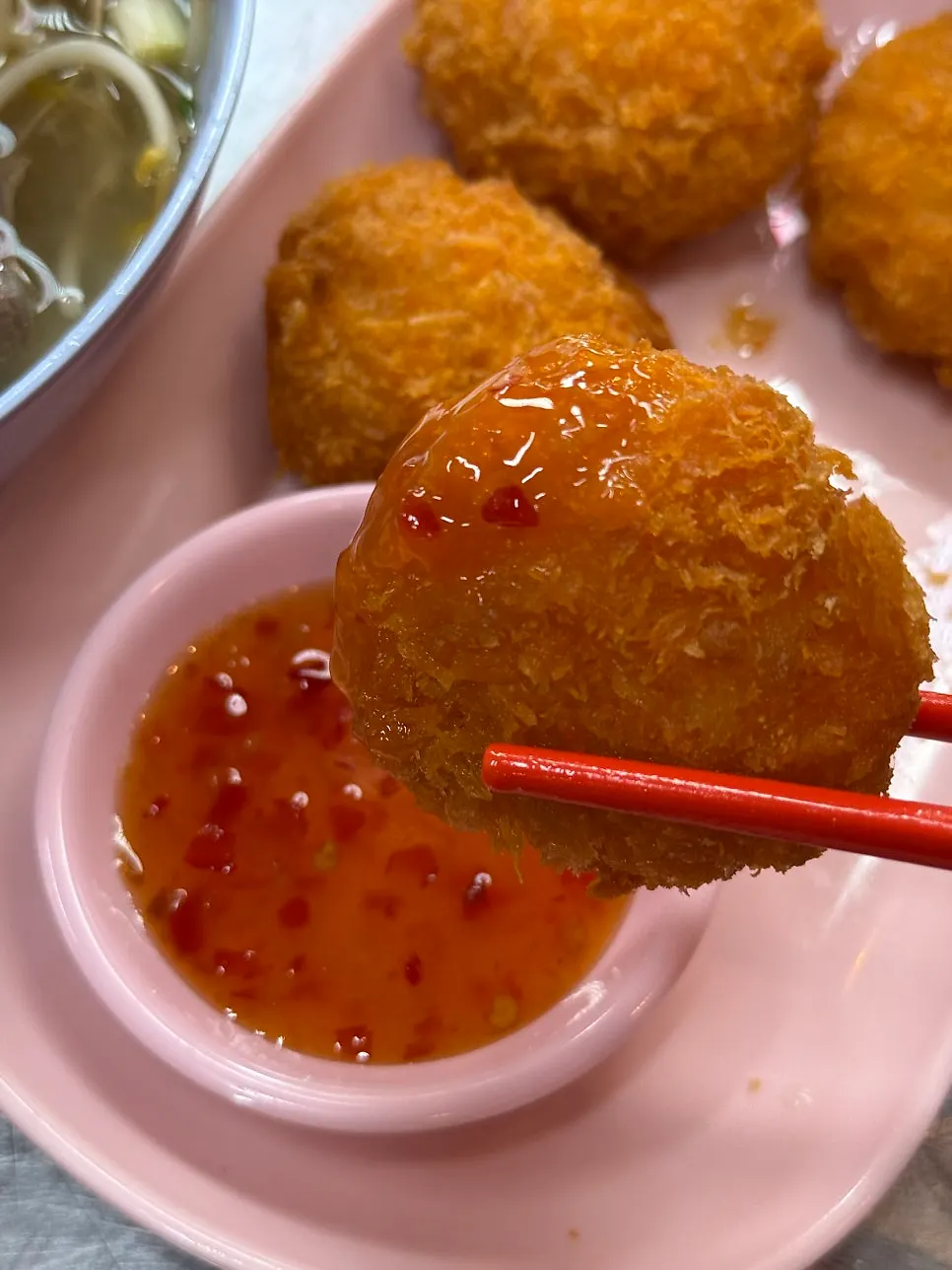 Crispy-fried shrimp cake todman goong