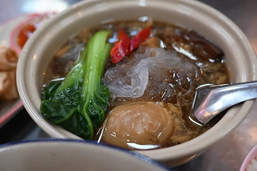 Kai moo palo, a Thai-style braised pork dish