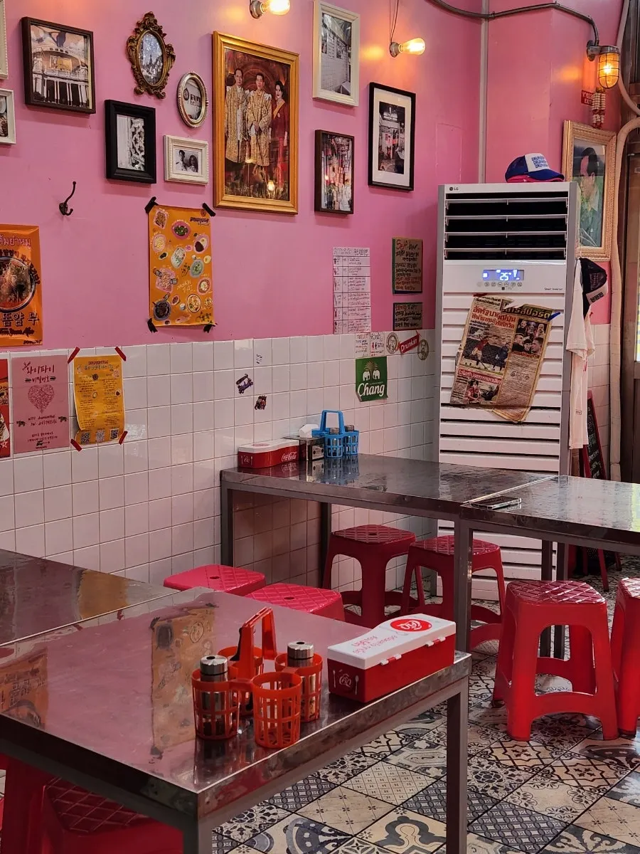 A section of the restaurant with an exotic atmosphere