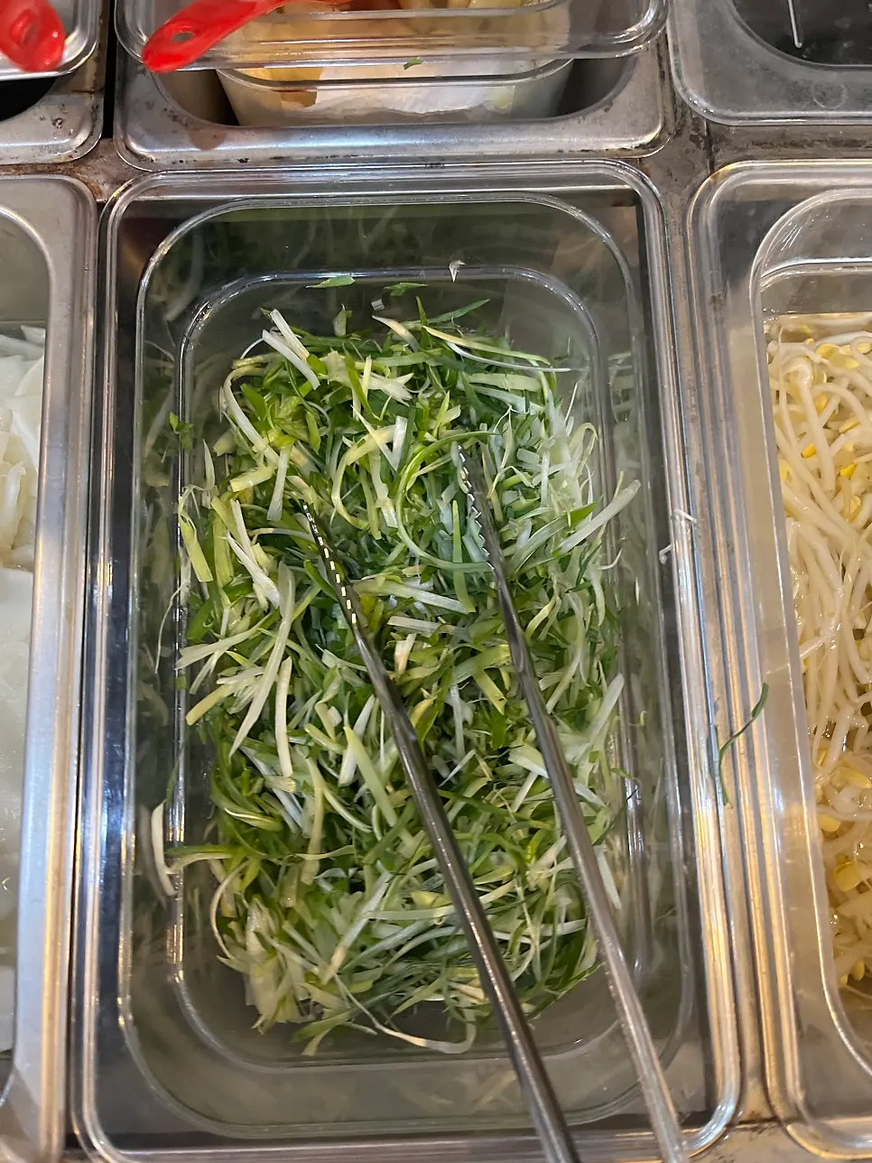 Side ingredients offered at the self-service bar