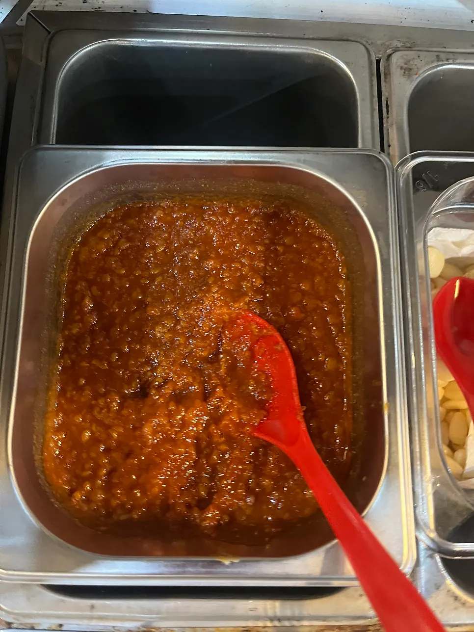Self-service bar selection for an all-you-can-eat meal