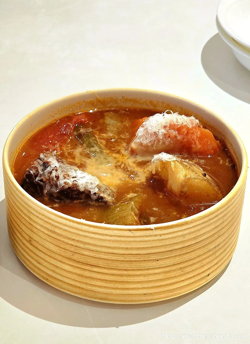 Close-up of the goulash pot