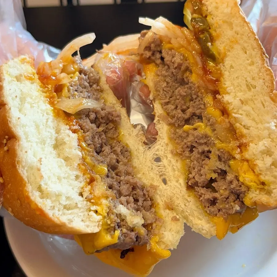 Double Cheese Burger with a thick patty