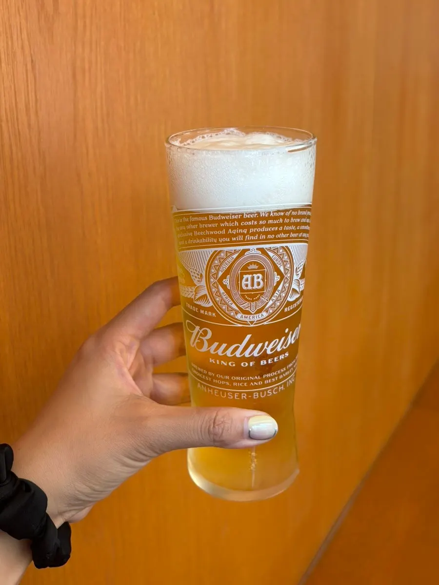 버드와이저 생맥주 한 잔