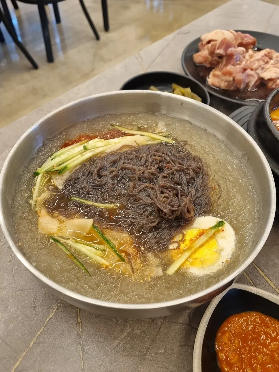 냉면과 김치말이국수 두 그릇