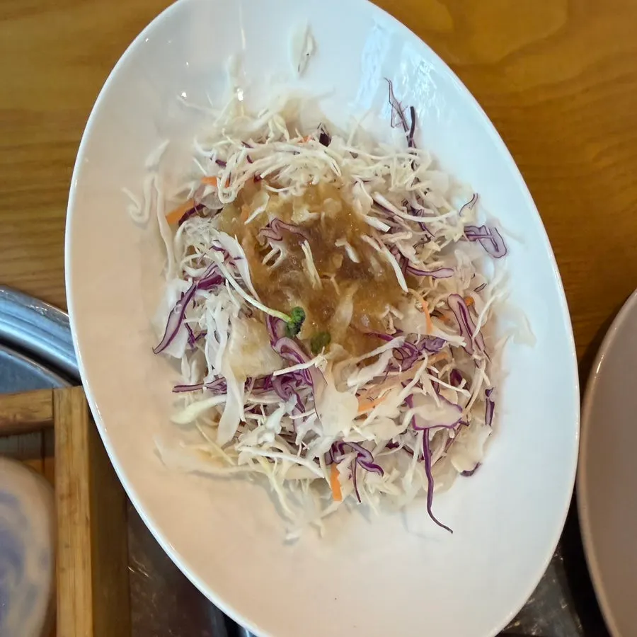 Full spread of basic banchan at Donghae Bada Hoetjip