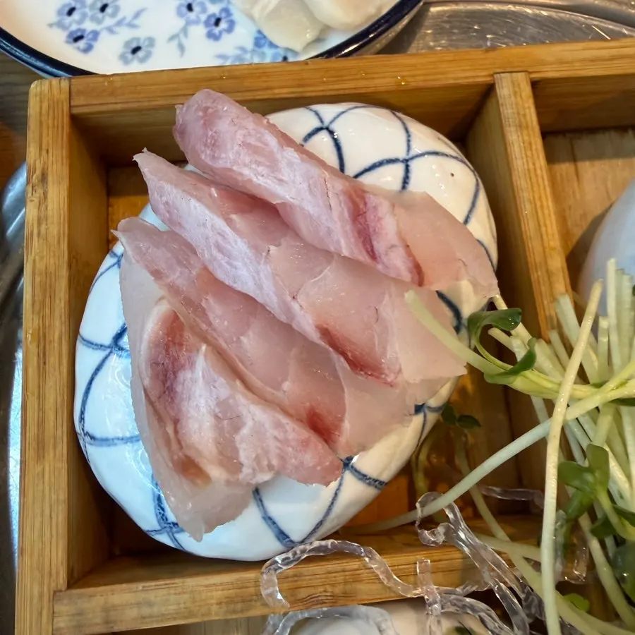 A portion of swordfish sashimi