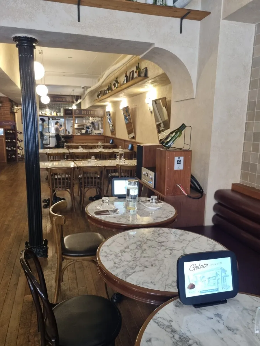 Restaurant interior with classic decorative pieces