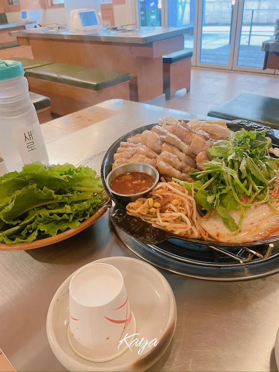 The ordered 510g pork belly platter