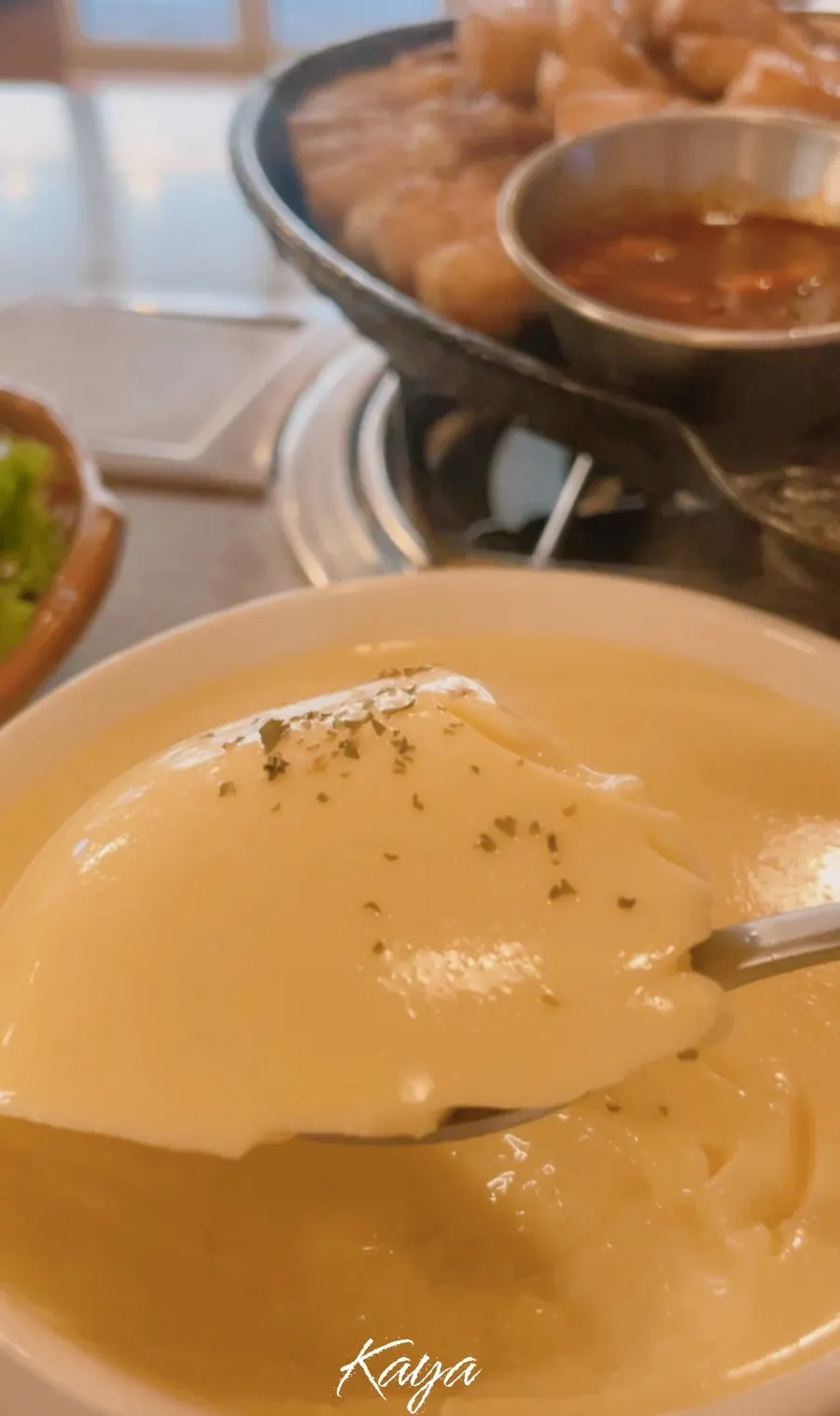 Soft steamed egg side dish