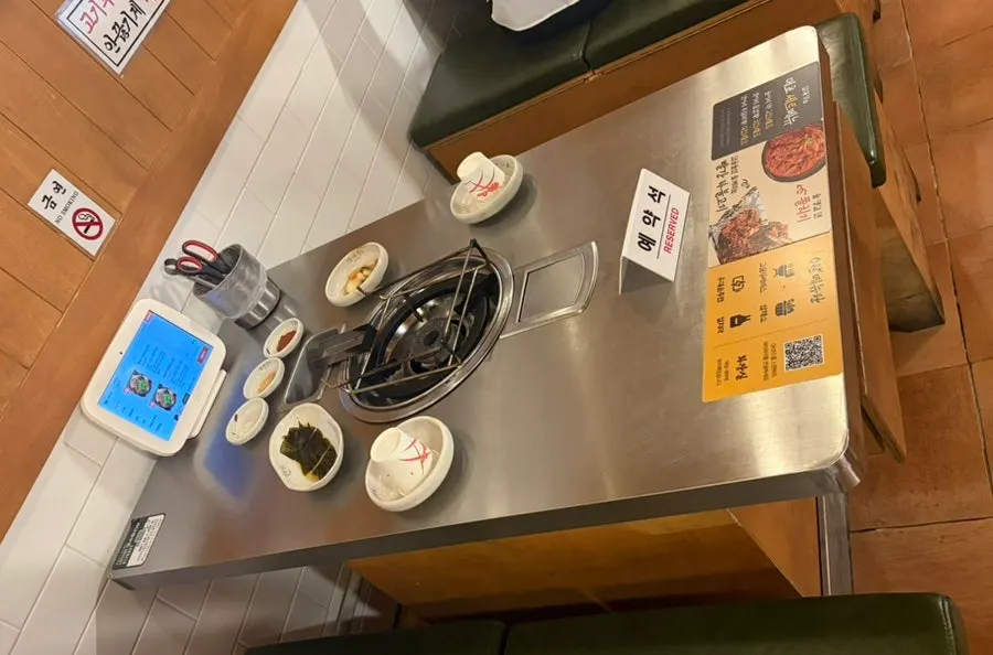 Table marked as reserved