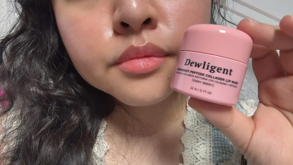 Lips wearing a matte lip product
