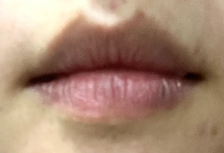 Lip mask texture applied to lips