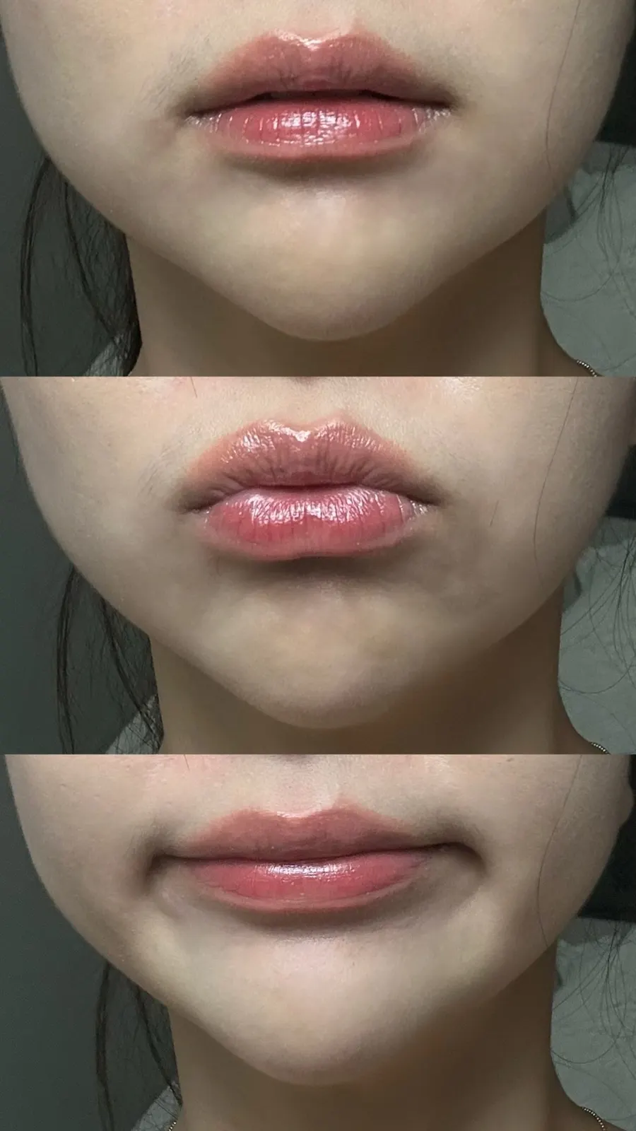 Applying lip mask with a spatula