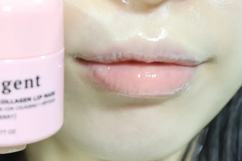 Lips after using the lip mask