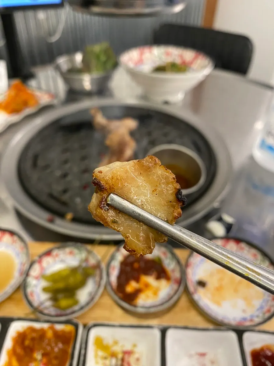 탱글한 식감의 콧등살 한 점