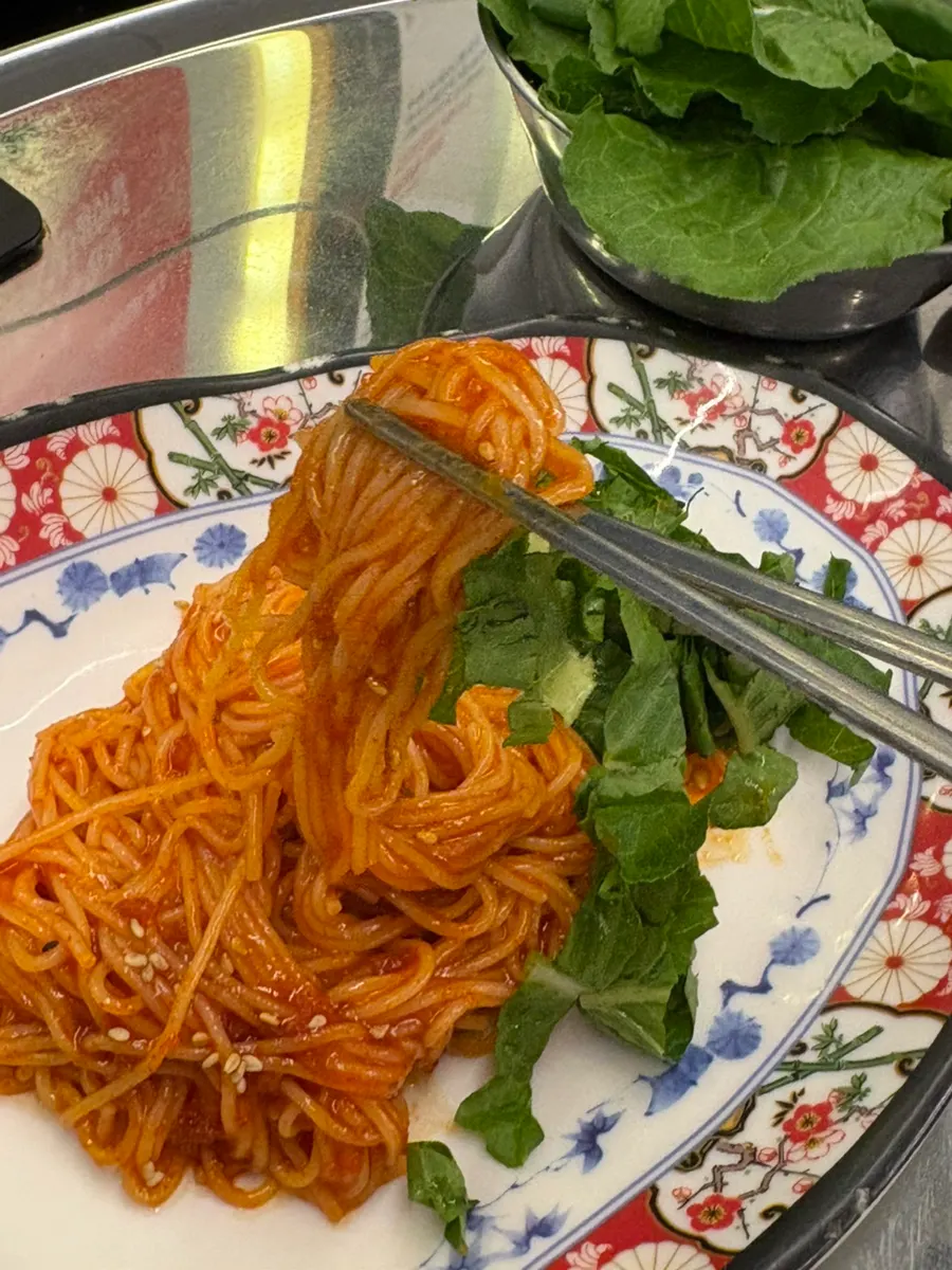 Ordered half-portion set and side dish information