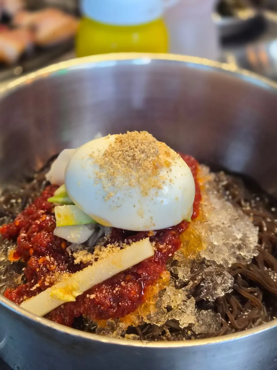 Grilling the bone-in ddotgalbi cut