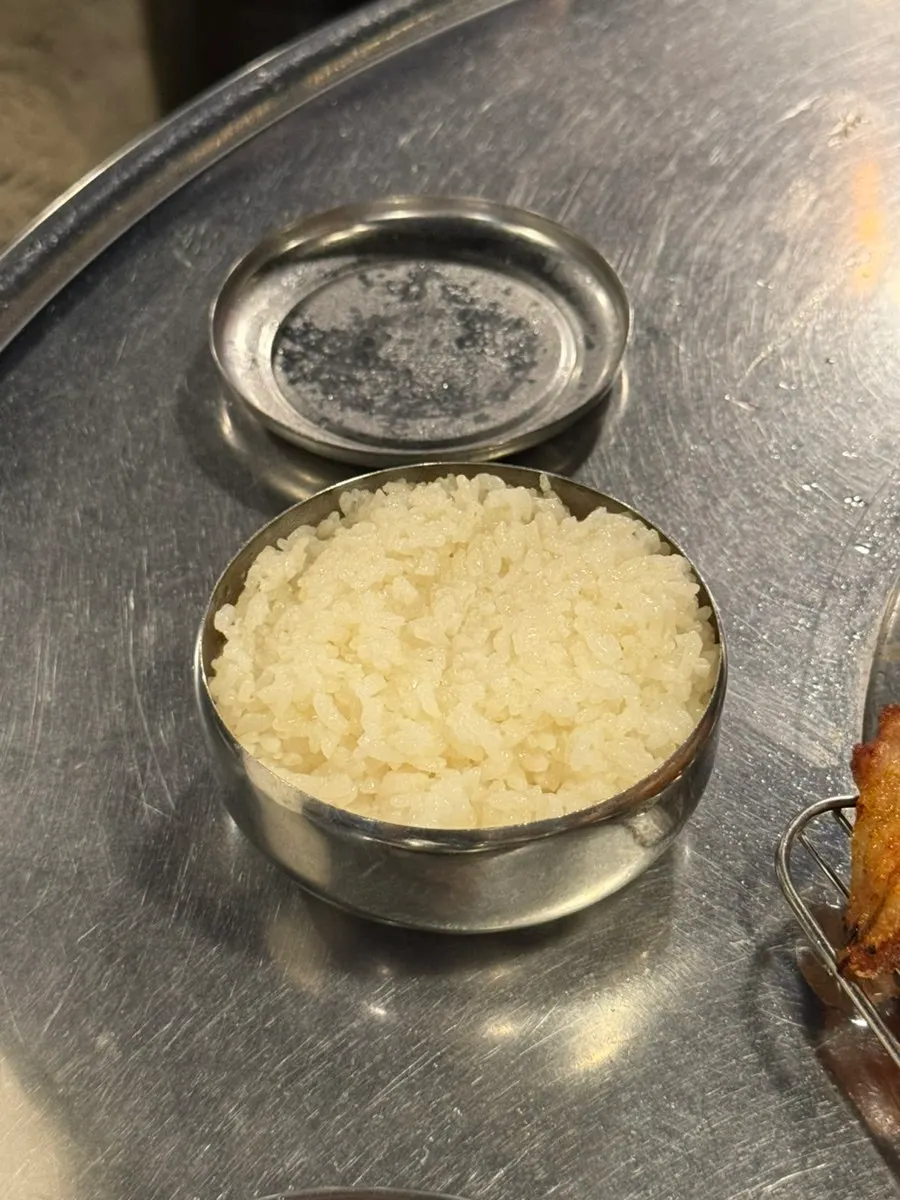 Naengmyeon and rice enjoyed to finish the meal