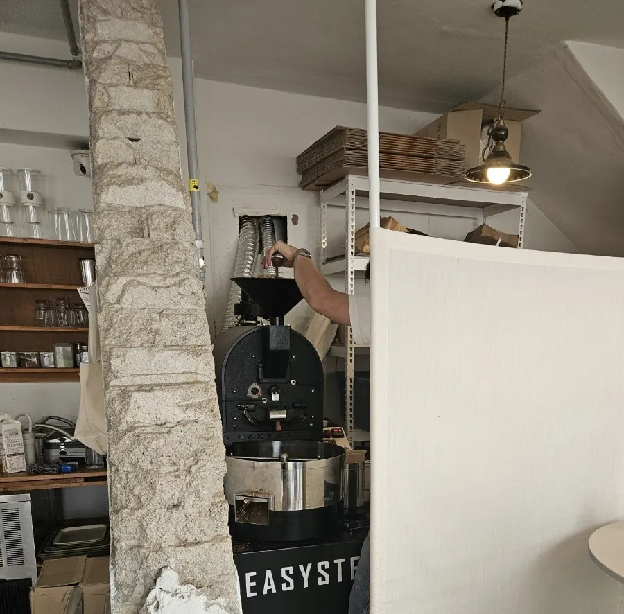 Interior of the Gongdeok roastery café