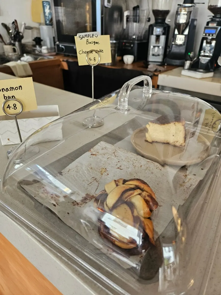 Handmade desserts on display