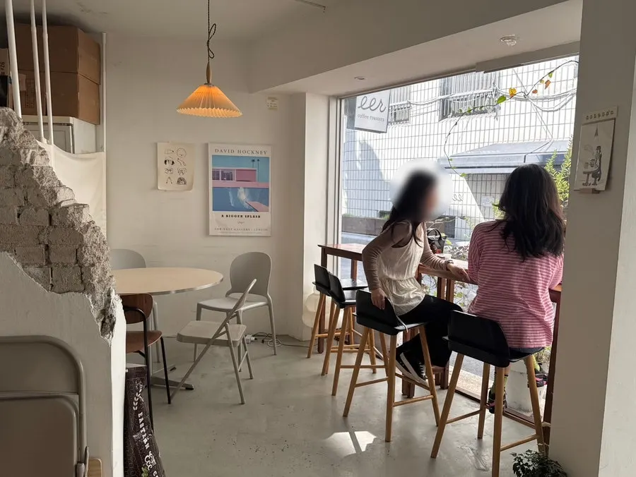 Café seating great for sitting alone