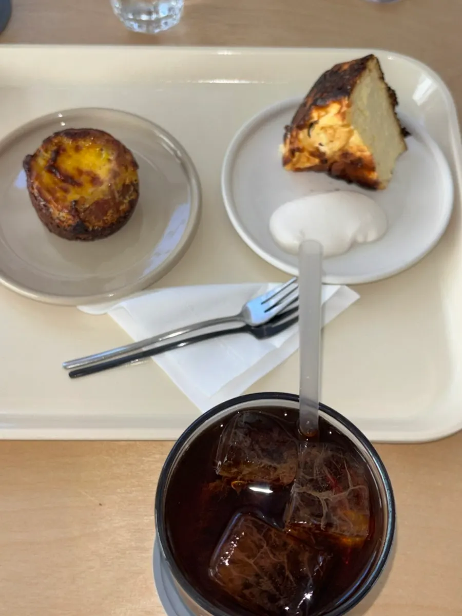 Cross-section of a bitten egg financier