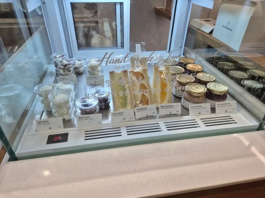 Freshly baked milk bread on display