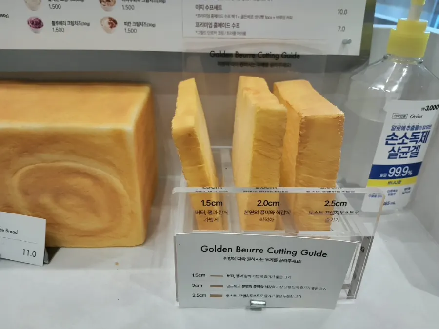 食パンサイズサンプルと厚さ別カットガイド