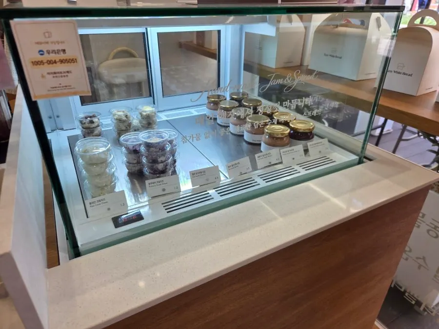 Bread on display in the showcase