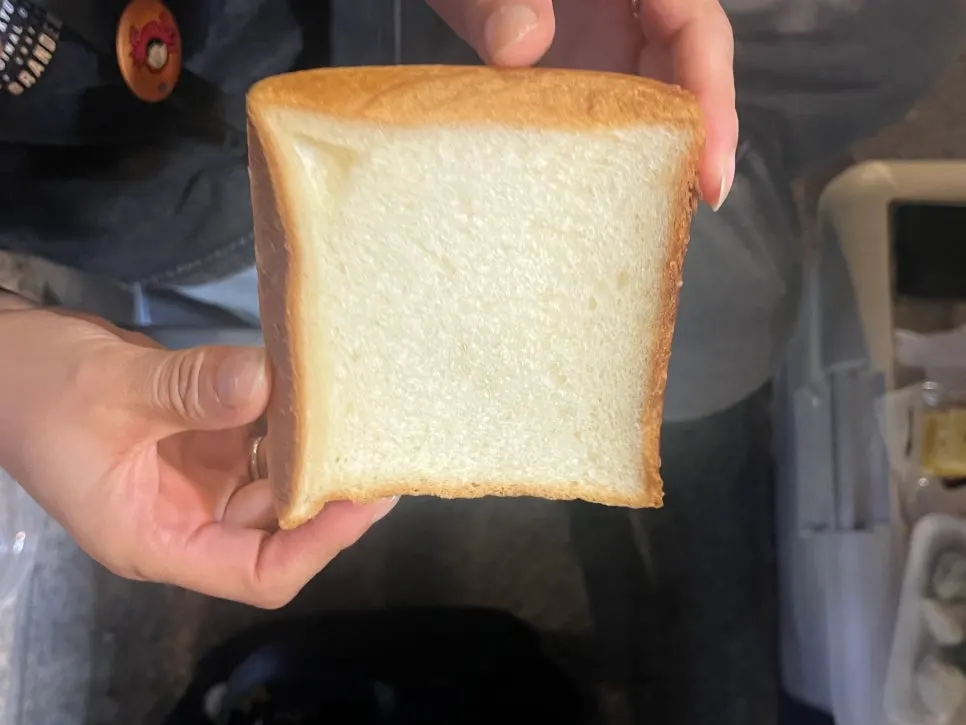 한 입 뜯어낸 생식빵 속살
