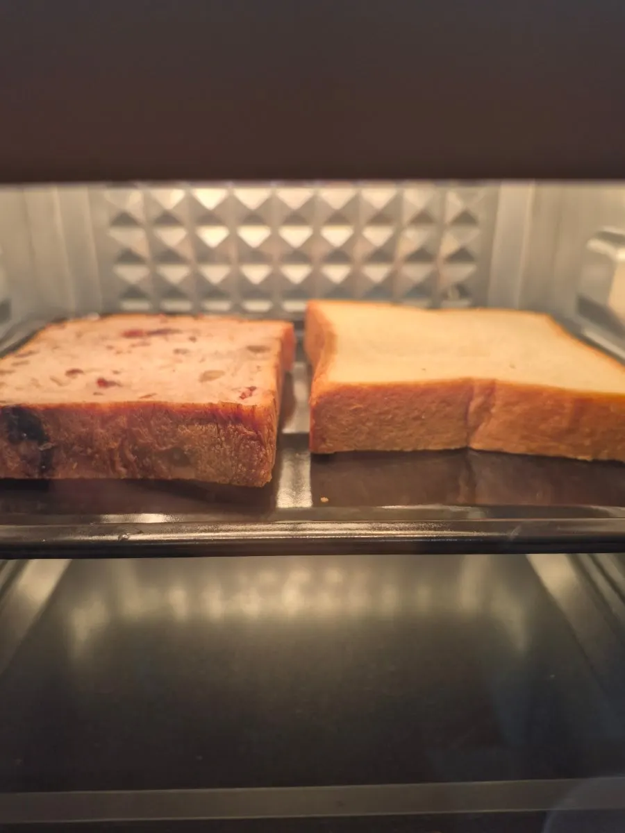 Toasted milk bread with a crisp exterior