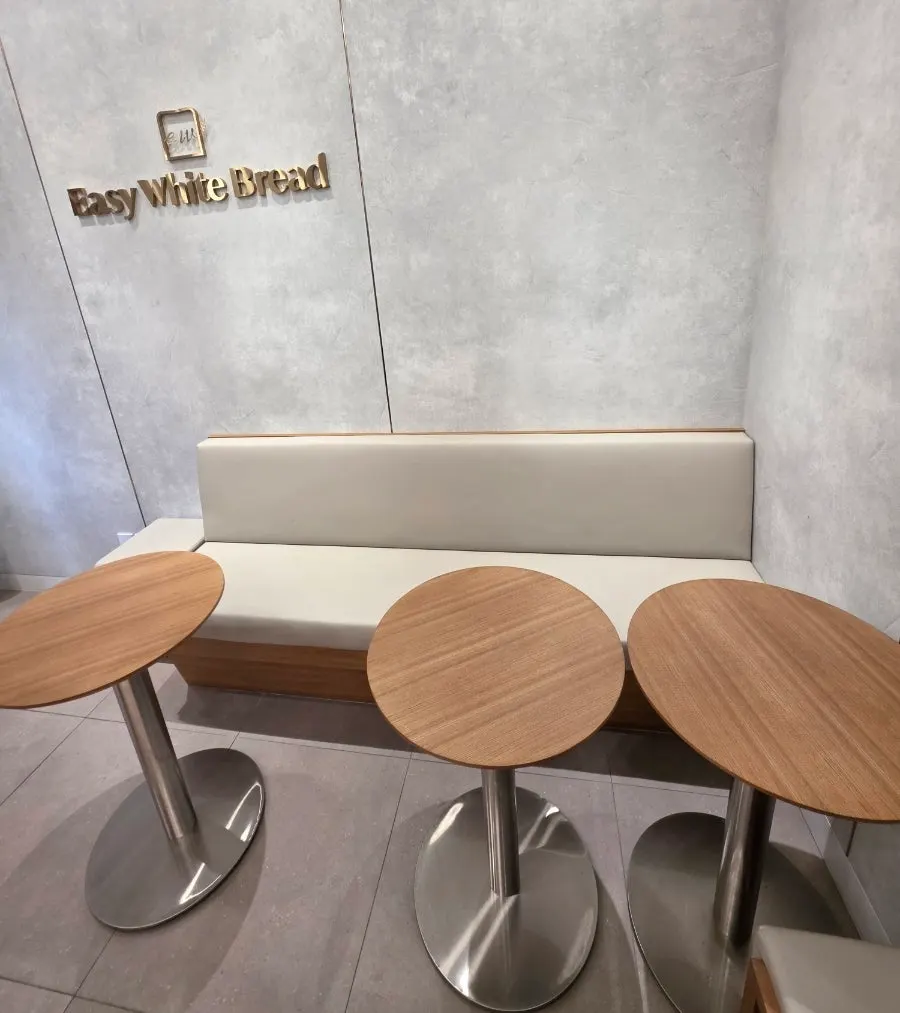 Modern interior with the Easy White Bread logo