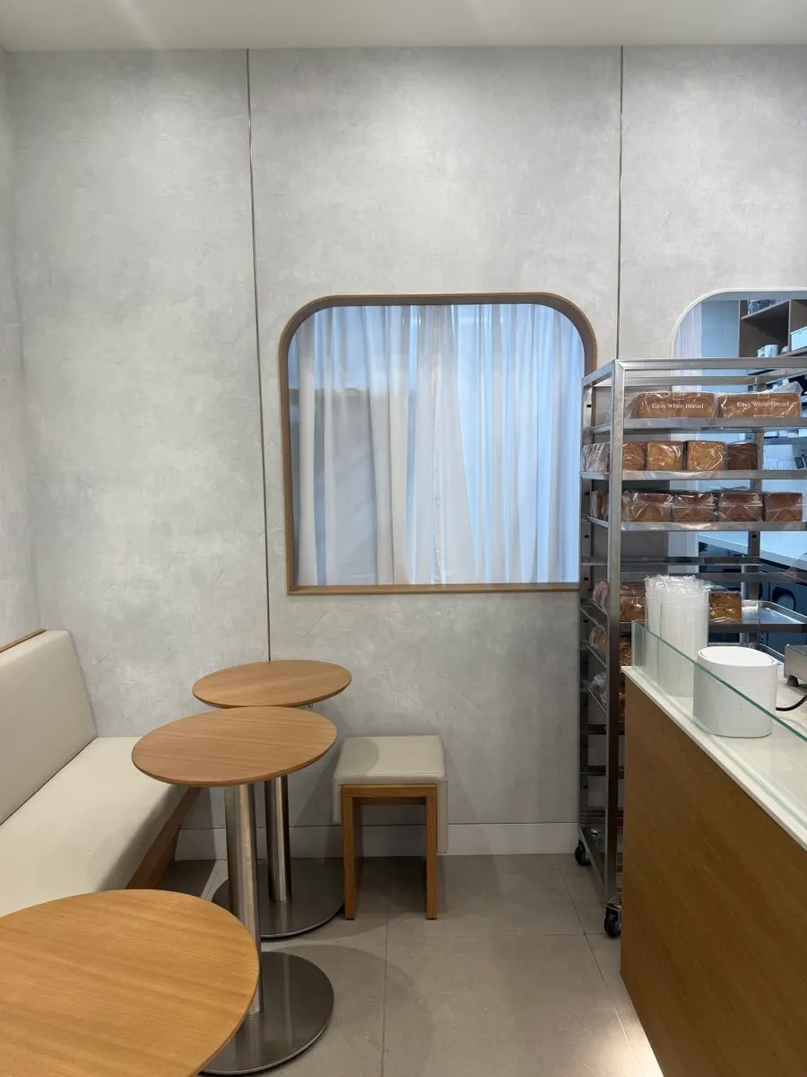 Cozy small interior with breads generously displayed