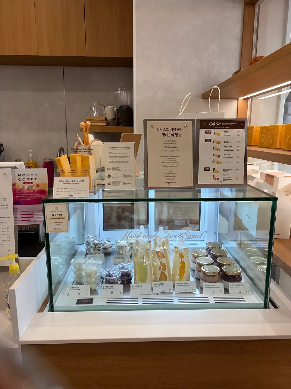 Interior of Easy White Bread with the bread display case