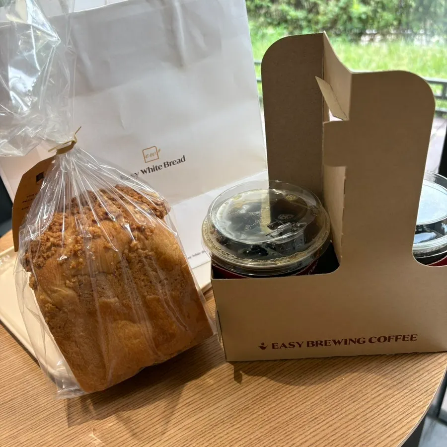 Milk bread packed to go in a bag
