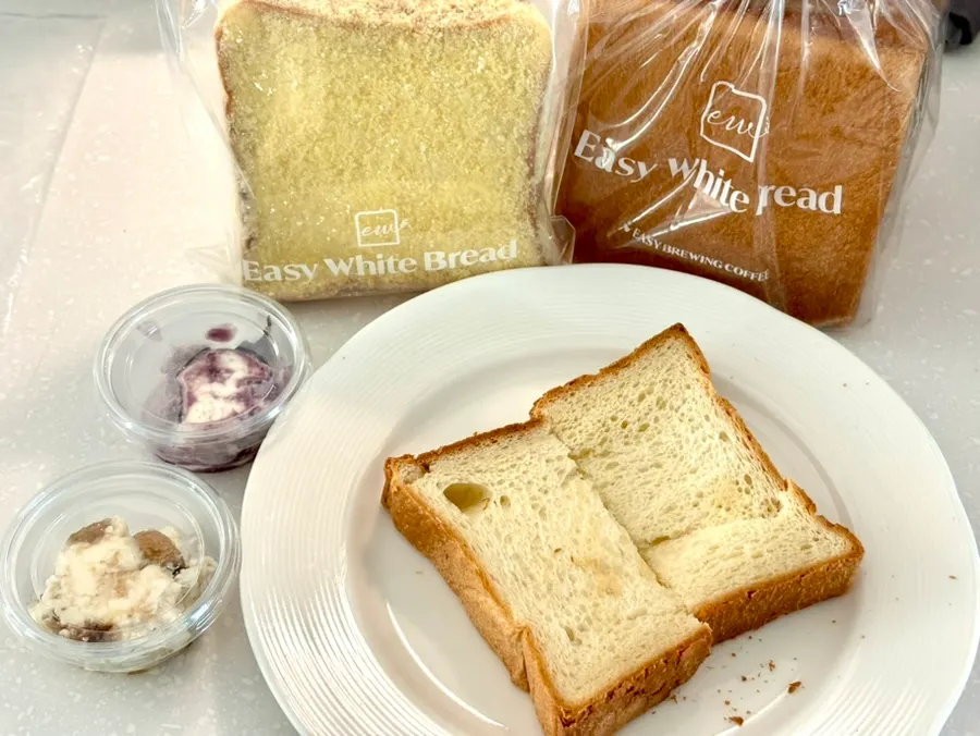 Easy White Bread's milk bread and cream cheese, main image