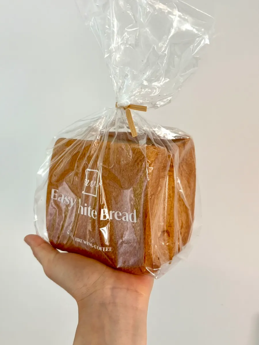 Size comparison of the Golden Beurre milk bread half loaf