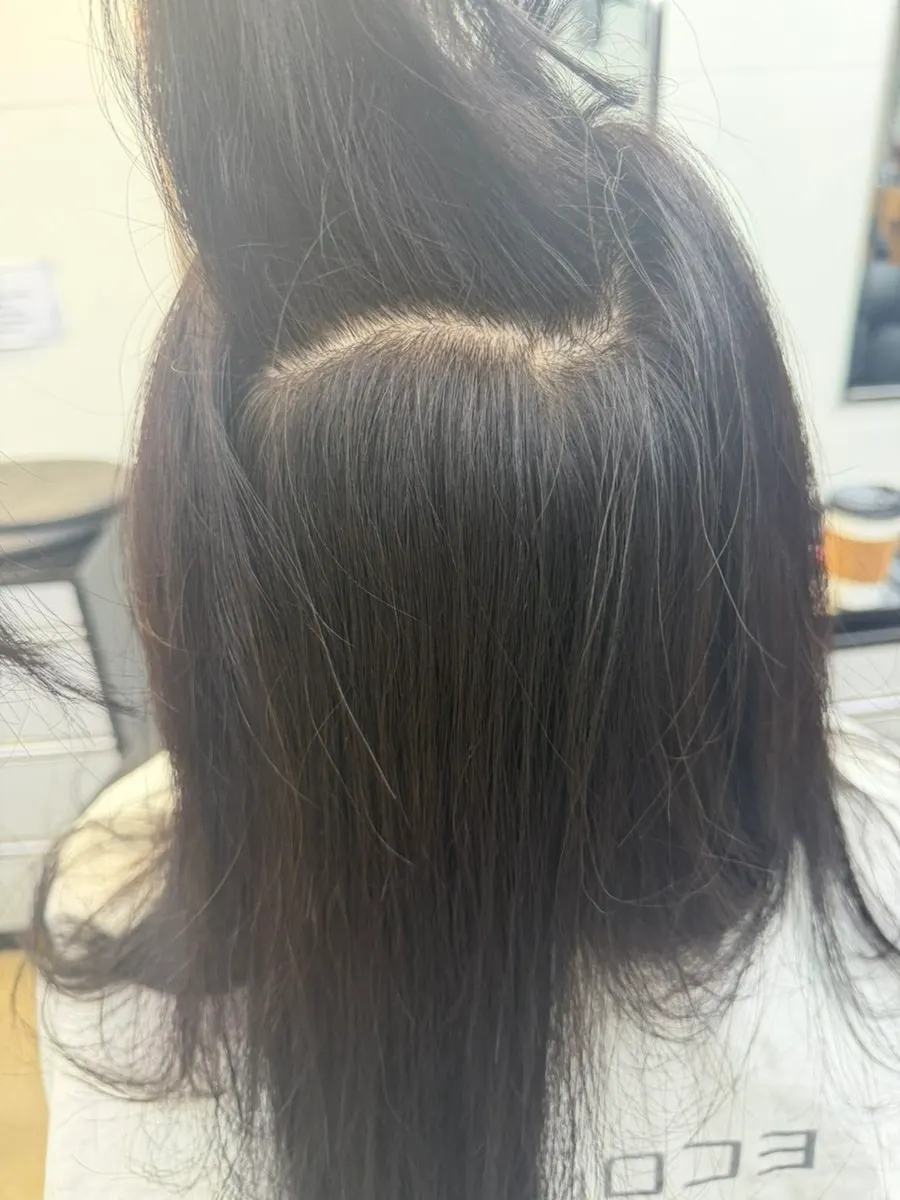 Before rambut belang sebelum mewarna