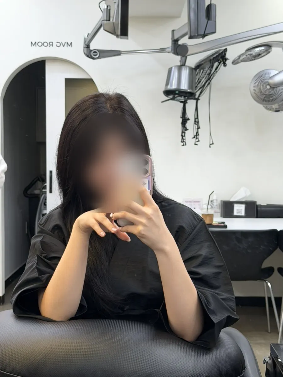 After tona rambut yang sudah dikemaskan selepas rewarna akar