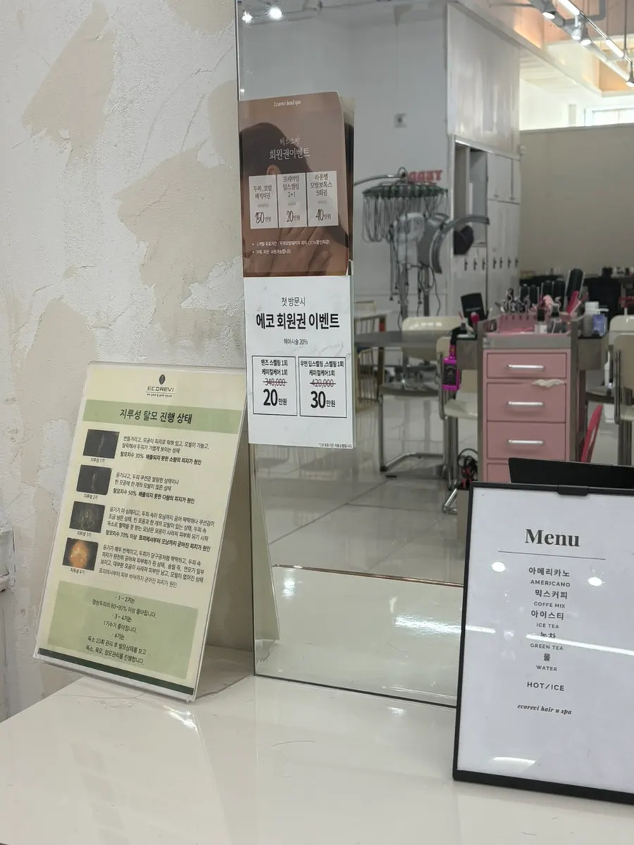 Salon treatment seat and mirror