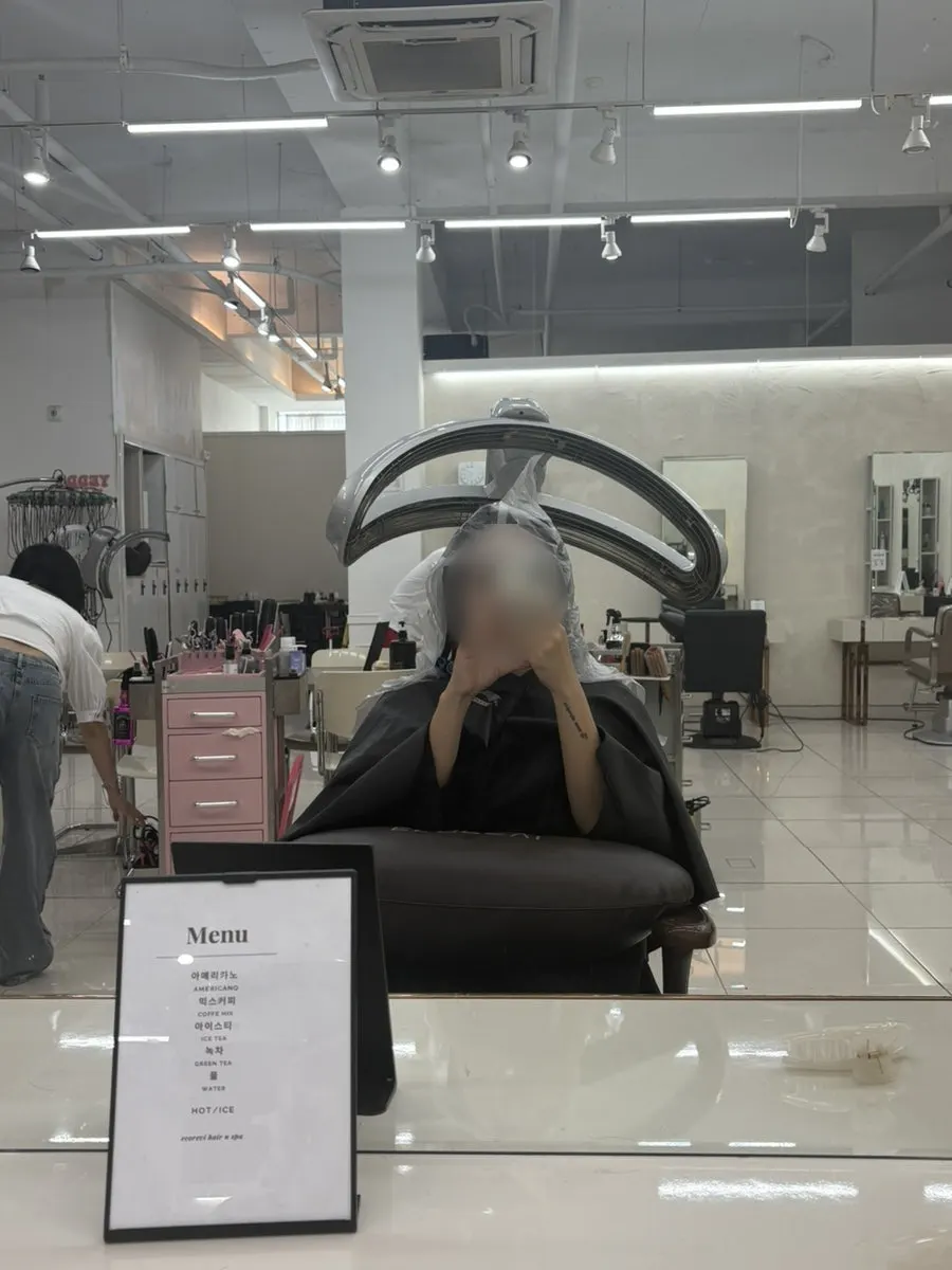 Hair during the treatment process
