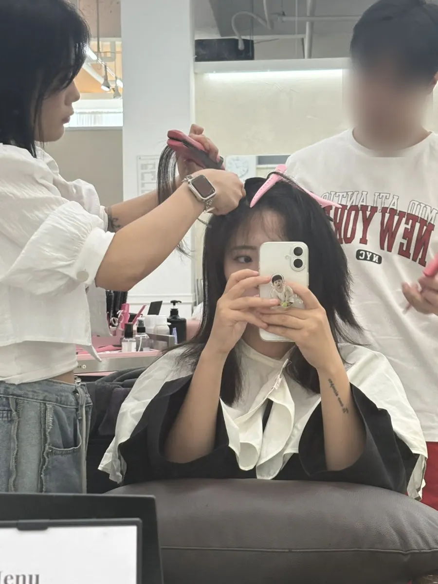 Layered cut in progress
