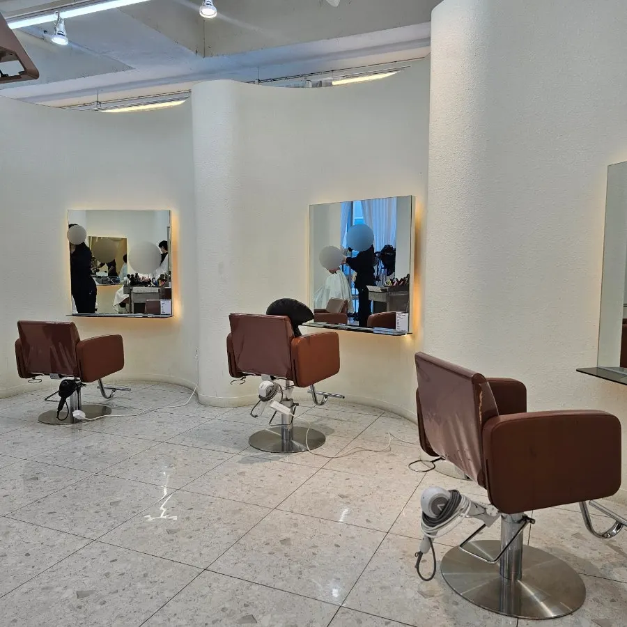 Neatly arranged interior of the hair salon