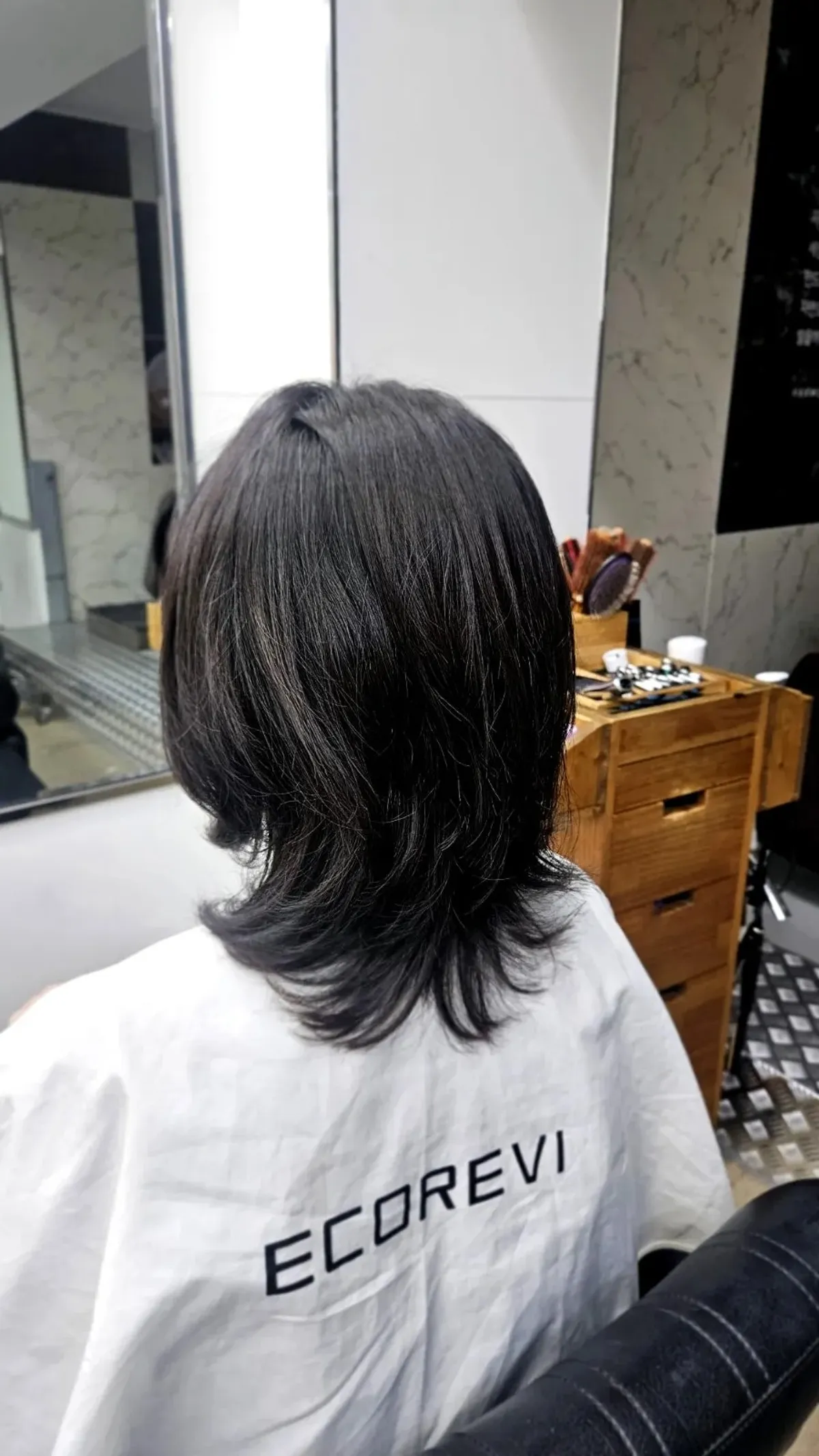 Result of a light layered cut that kept the length