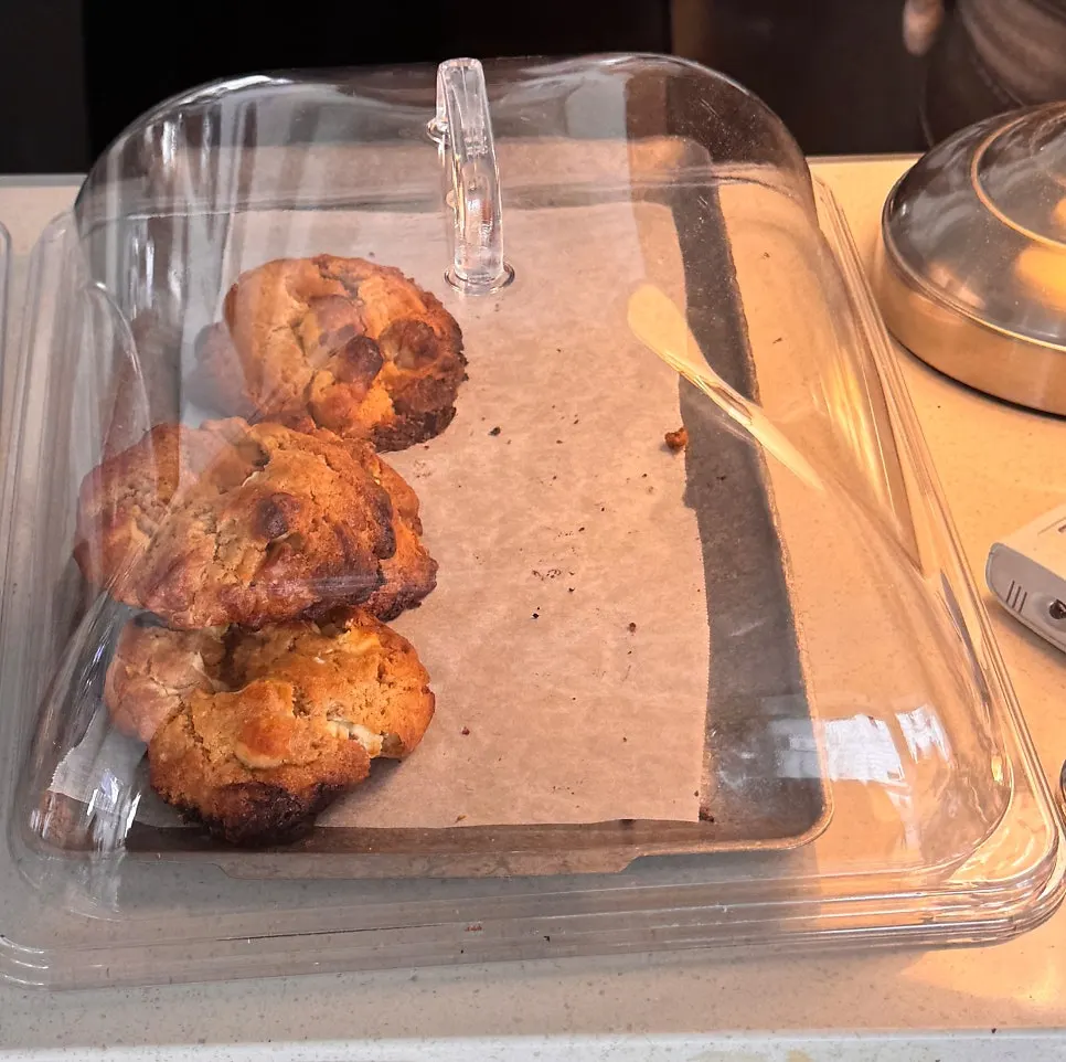 Display of baked-good desserts