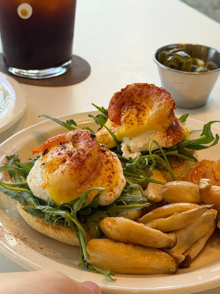 Brunch menu ordered at Eggroom