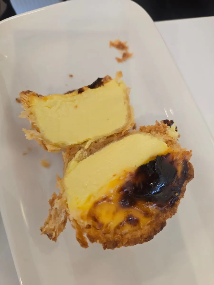 Eggroom's egg tart with a crisp crust